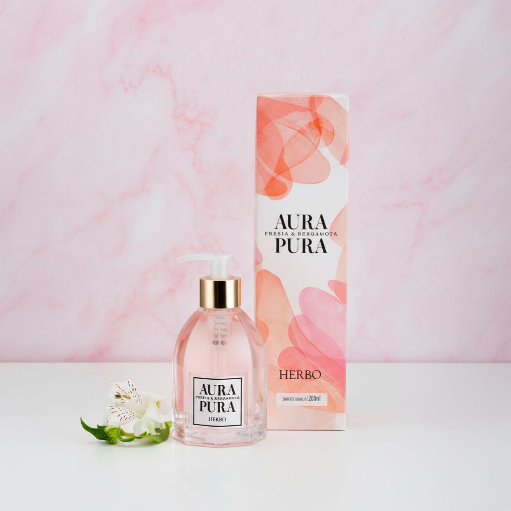 Sabonete Líquido Frésia e Bergamota 200ml – Herbo Linha Aura Pura