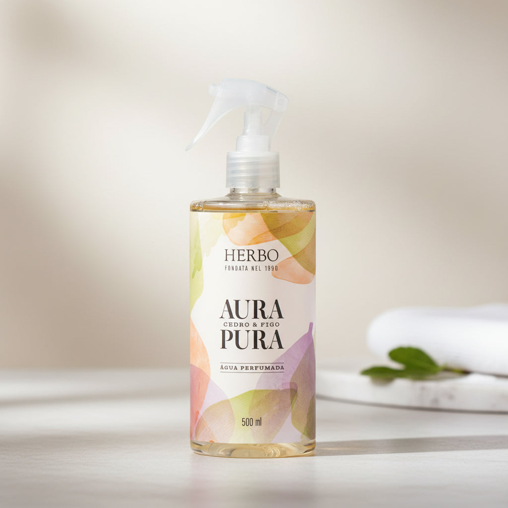 Água Perfumada Cedro e Figo 500ml – Herbo Linha Aura Pura