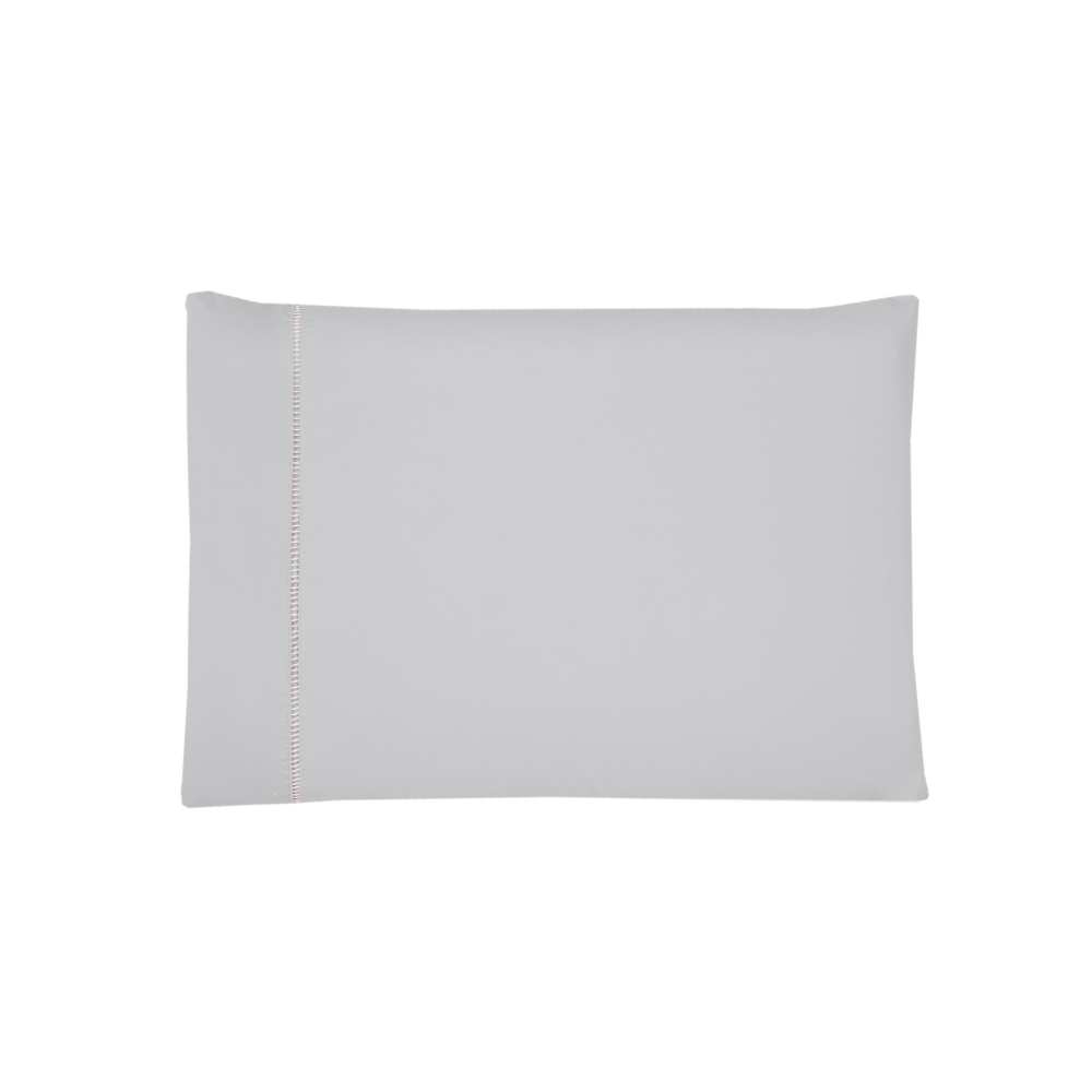 Par de Fronhas Versatile Cinza Ponto Palito 70x50cm Micropercal 300 Fios
