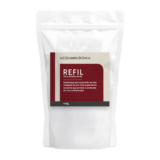 Refil Vela Vegetal Em Pó Casa Claudia 140g Acqua Aroma