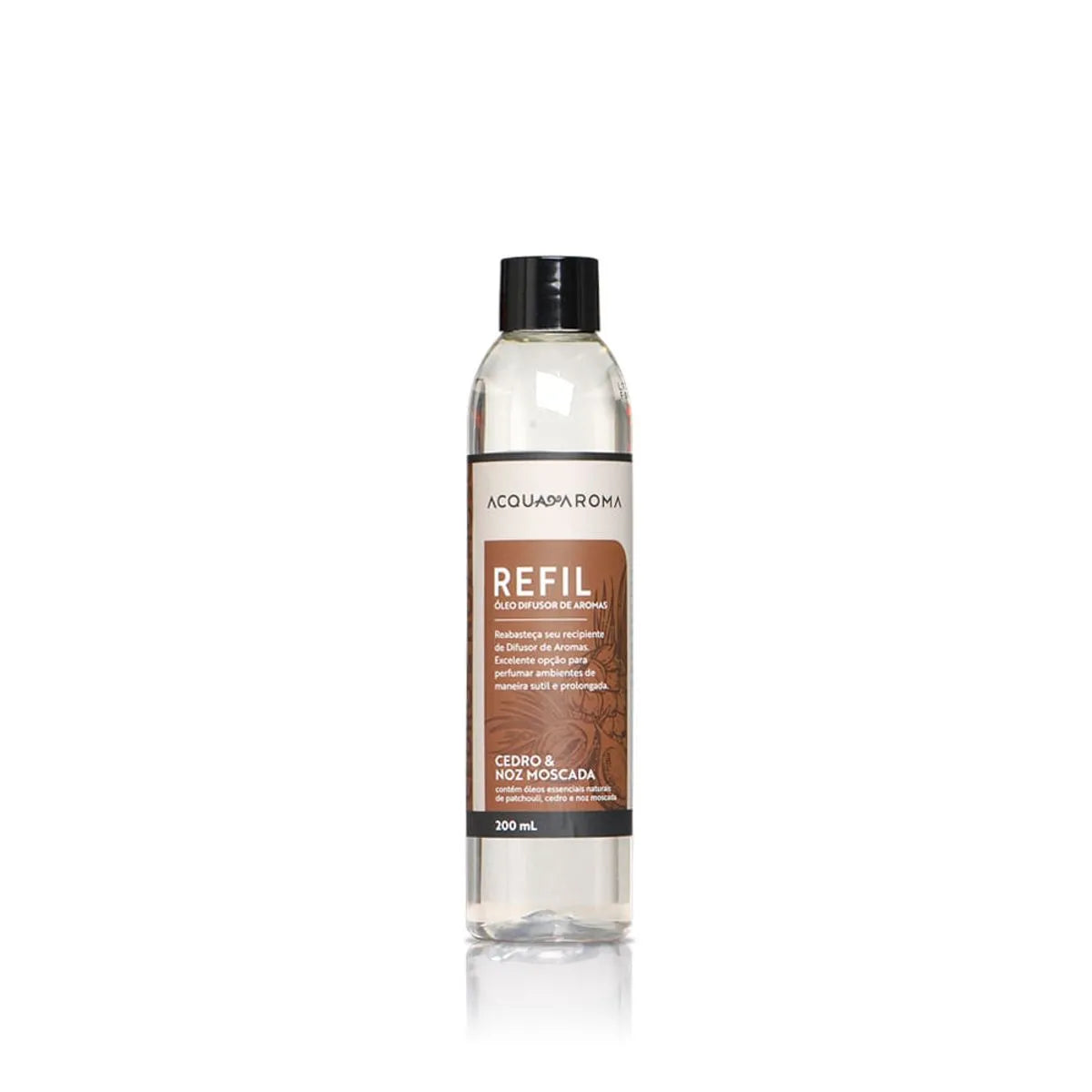 Refil Difusor de Varetas Cedro e Noz Moscada 200ml – Acqua Aroma