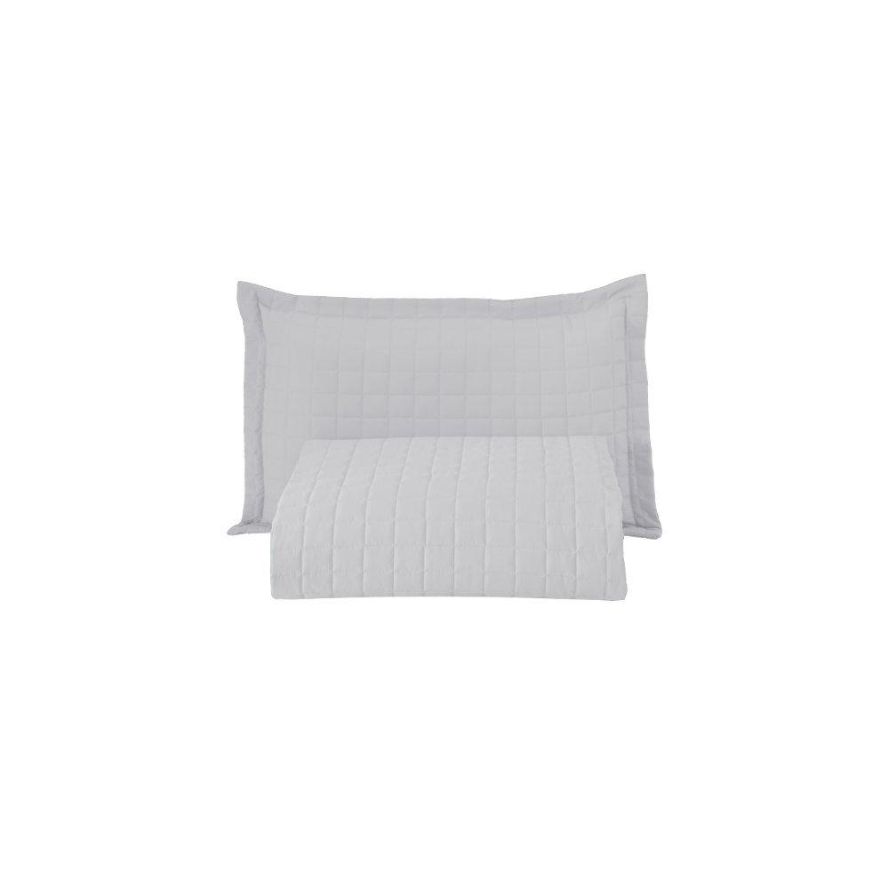 Kit Cobre-Leito Matelado Copacabana 2 Peças Solteiro Branco Micropercal 300 Fios