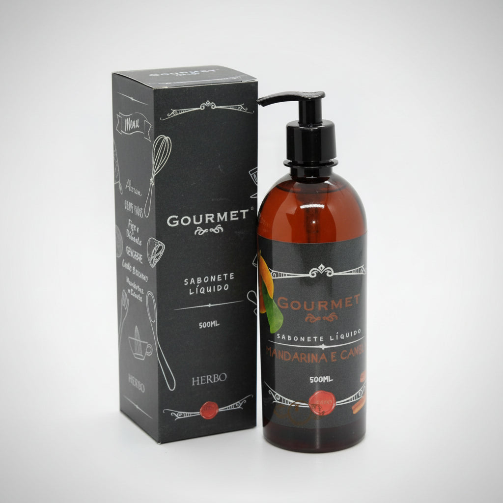 Sabonete Líquido Mandarina e Canela 500ml – Herbo Linha Gourmet