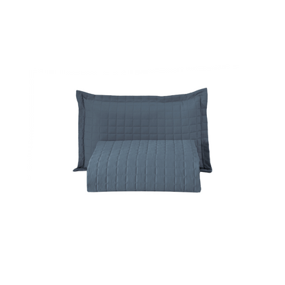 Kit Cobre-Leito Matelado Copacabana 2 Peças Solteiro Azul Micropercal 300 Fios