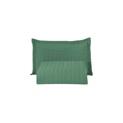 Kit Cobre-Leito Matelado Copacabana 2 Peças Solteiro Verde Micropercal 300 Fios