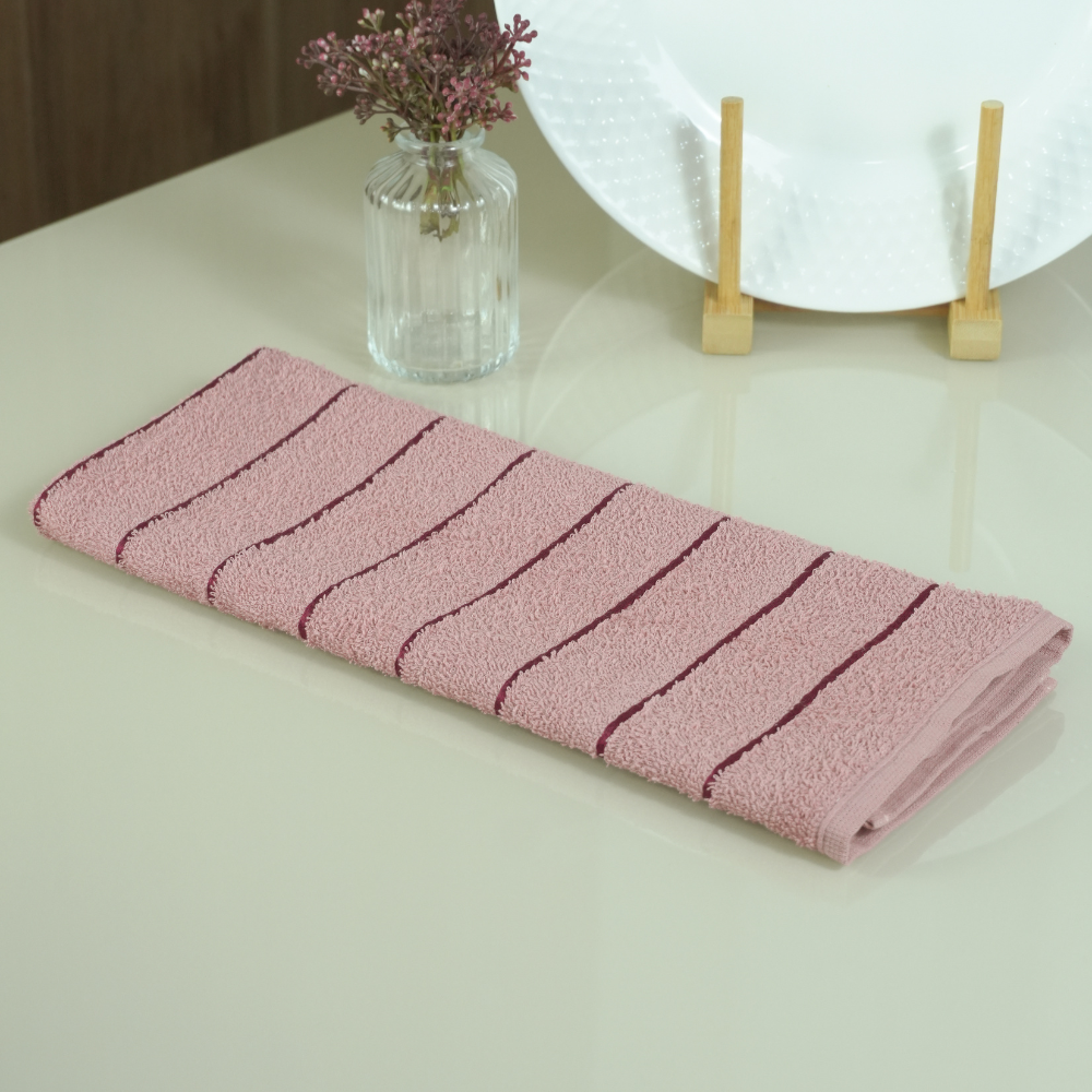 Kit 5 Panos de Copa Bonjour Rosa 70cm x 45cm 100% Algodão Felpudo