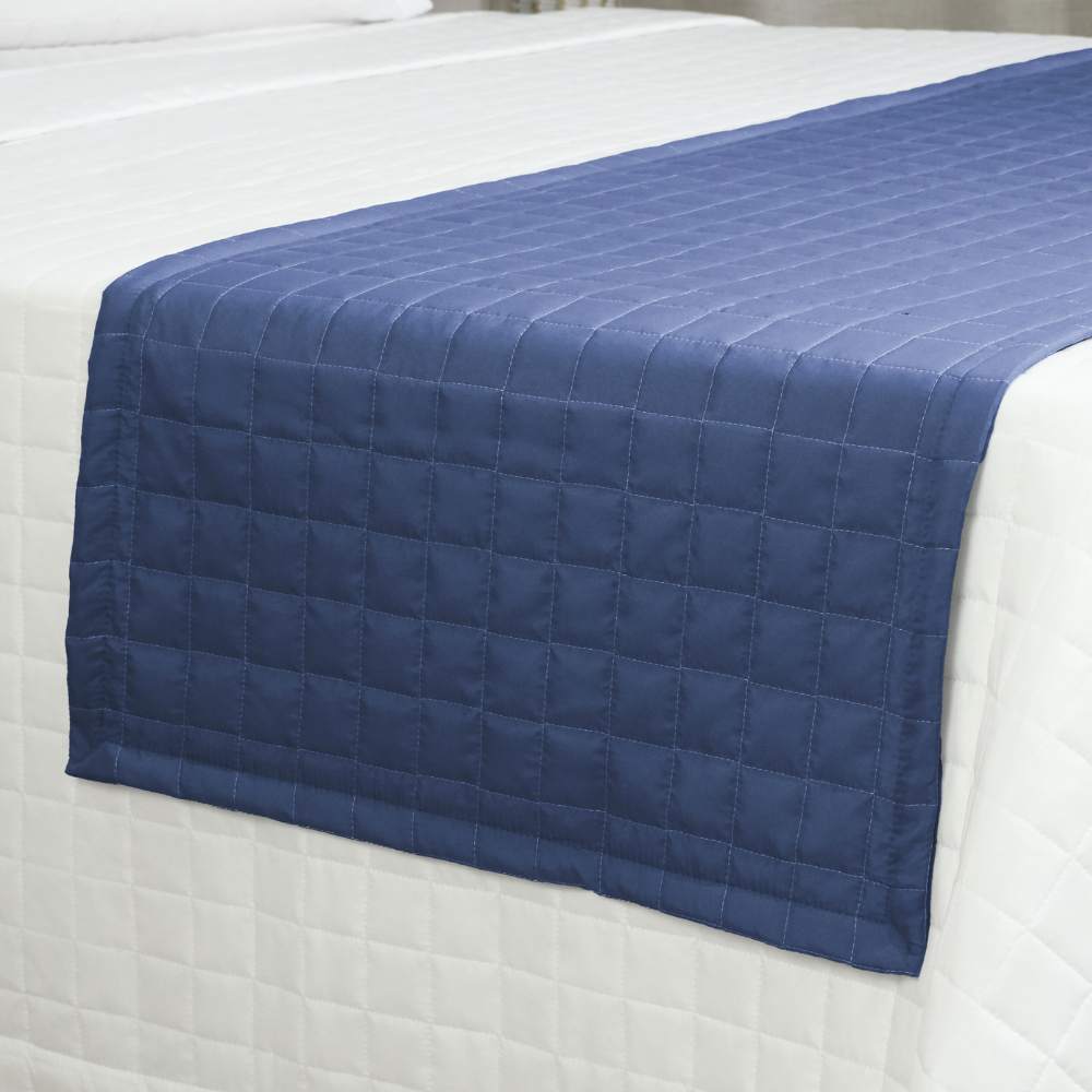 Peseira Copacabana King Azul Percal 300 Fios