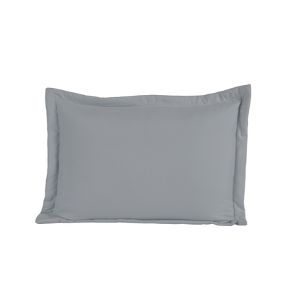 Porta-travesseiro Versatile Cinza 70x50cm Micropercal 300 Fios