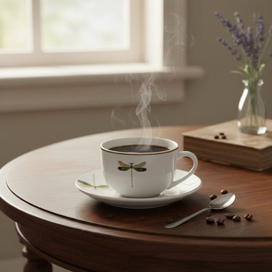 Jogo de 2 Xícaras de Café com Pires Libélula 80ml – L’Hermitage