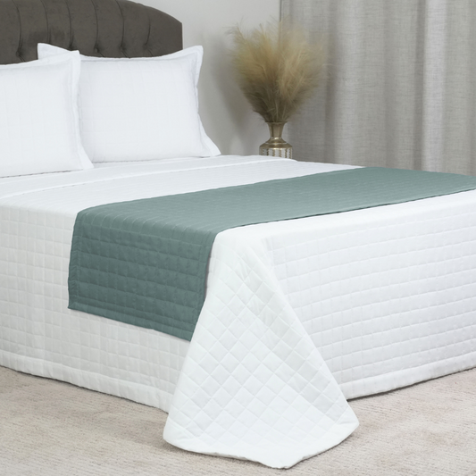 Peseira Copacabana Queen/Casal Verde Percal 300 Fios