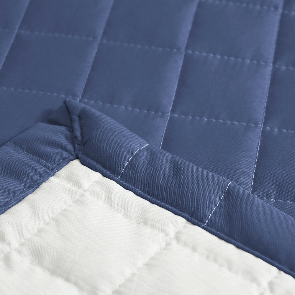 Peseira Copacabana King Azul Percal 300 Fios