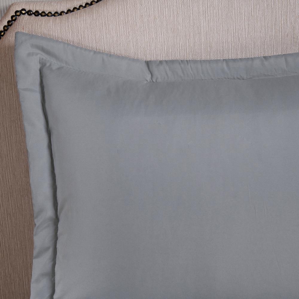 Porta-travesseiro Versatile Cinza 70x50cm Micropercal 300 Fios