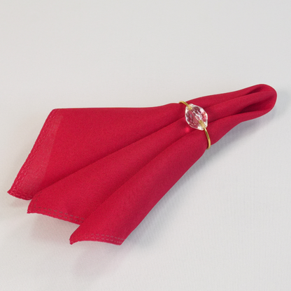 Kit com 8 Guardanapos Basic Vermelhos 35 x 35 cm em Tecido Oxford