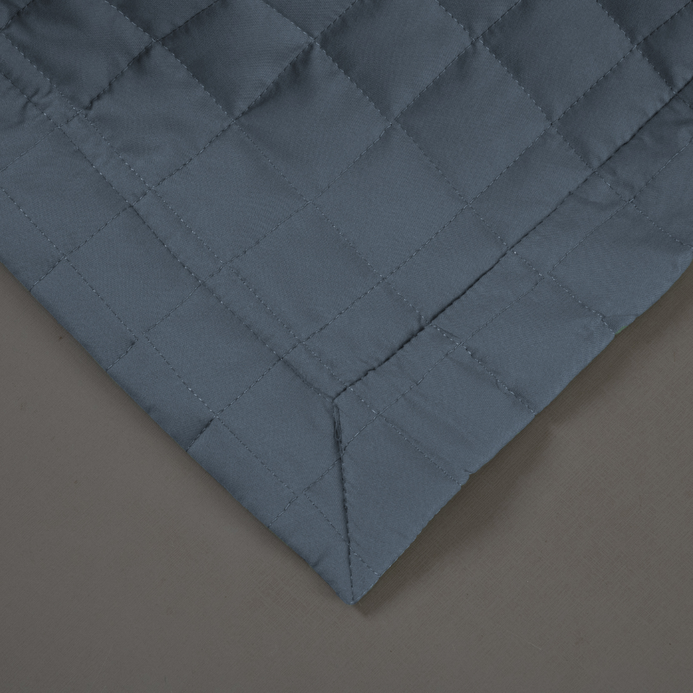Kit Cobre-Leito Matelado Copacabana 3 Peças Casal Azul Micropercal 300 Fios