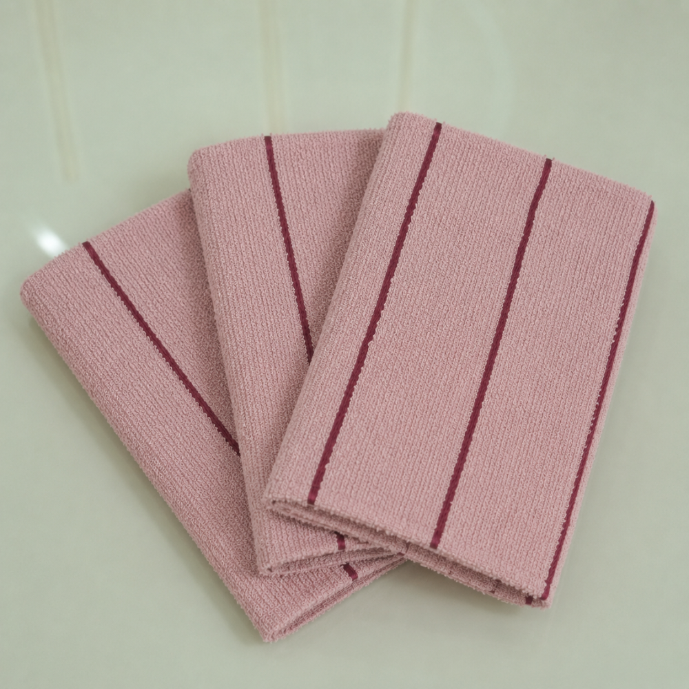 Kit 3 Panos de Copa Bonjour Rosa 70cm x 45cm 100% Algodão Felpudo