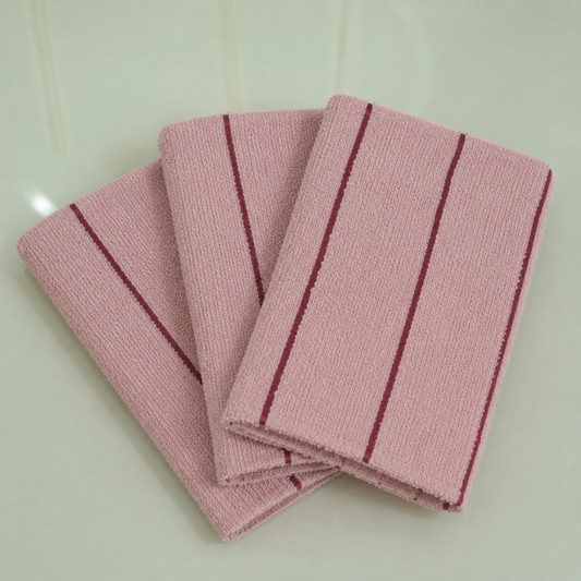 Kit 3 Panos de Copa Bonjour Rosa 70cm x 45cm 100% Algodão Felpudo