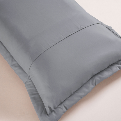 Porta-travesseiro Versatile Cinza 70x50cm Micropercal 300 Fios