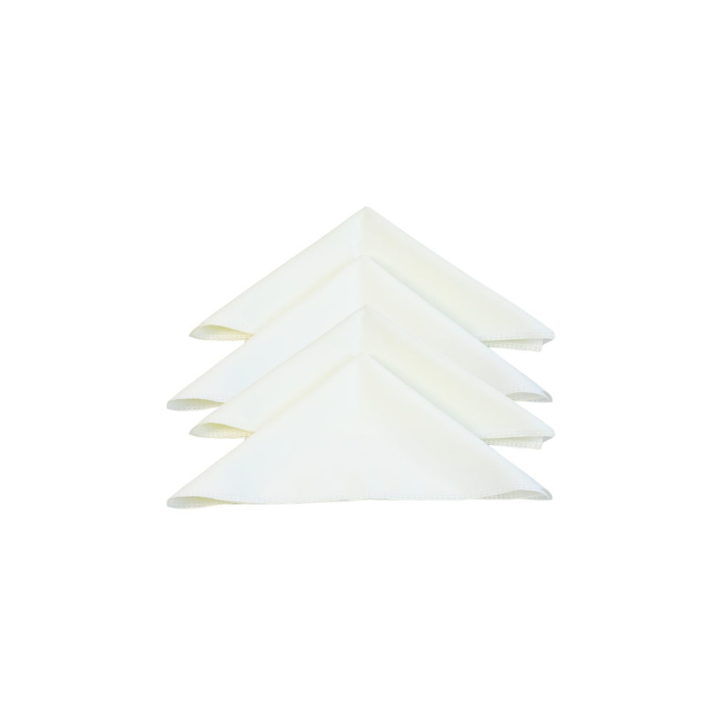 Kit com 4 Guardanapos Basic Palha 35 x 35 cm em Tecido Oxford