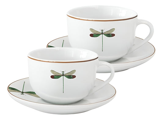 Jogo de 2 Xícaras de Café com Pires Libélula 80ml – L’Hermitage