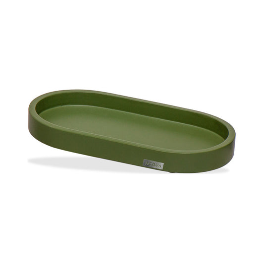 Bandeja Decorativa Oval Folhas Verdes – Acqua Aroma Essência da Terra
