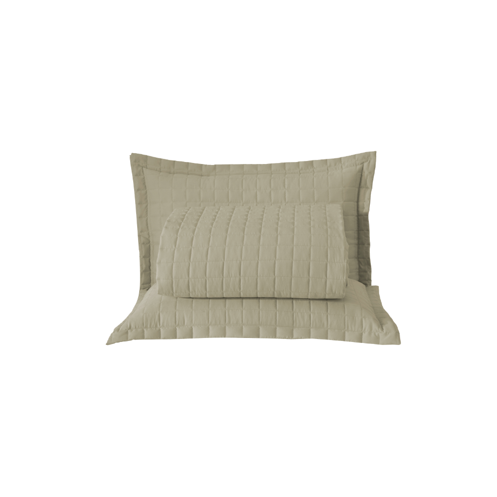 Kit Cobre-Leito Matelado Copacabana 3 Peças King Caqui Micropercal 300 Fios