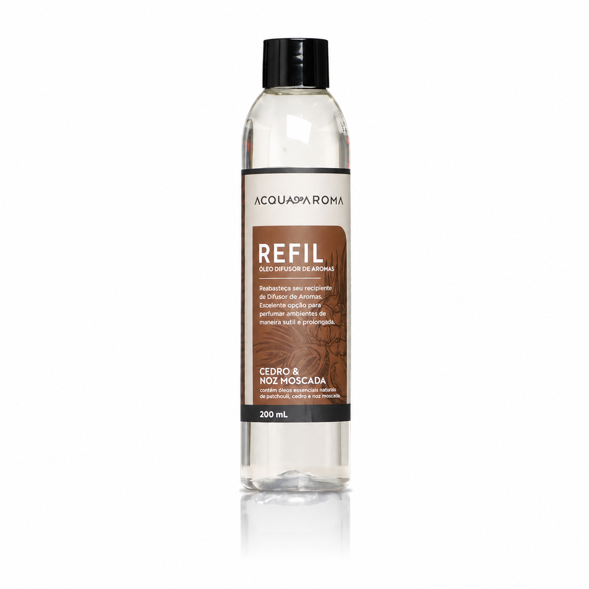 Refil para Difusor de Varetas Cedro e Noz-Moscada 200 ml – Acqua Aroma