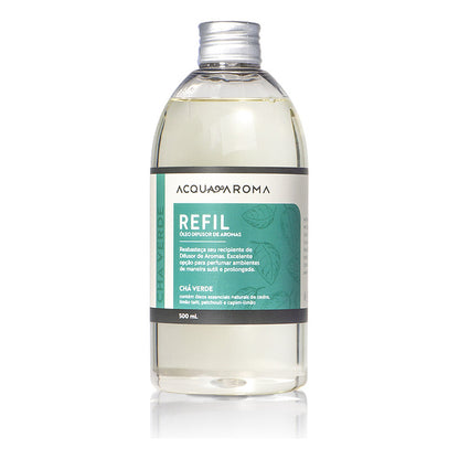 Refil Difusor de Varetas Chá Verde 500ml – Acqua Aroma
