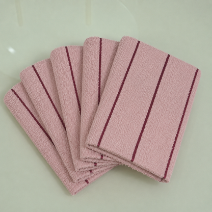 Kit 5 Panos de Copa Bonjour Rosa 70cm x 45cm 100% Algodão Felpudo