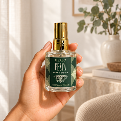 Perfume De Ambiente Romã E Canela 60ml Herbo Festa