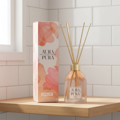 Difusor de Varetas Frésia e Bergamota 200ml – Herbo Linha Aura Pura