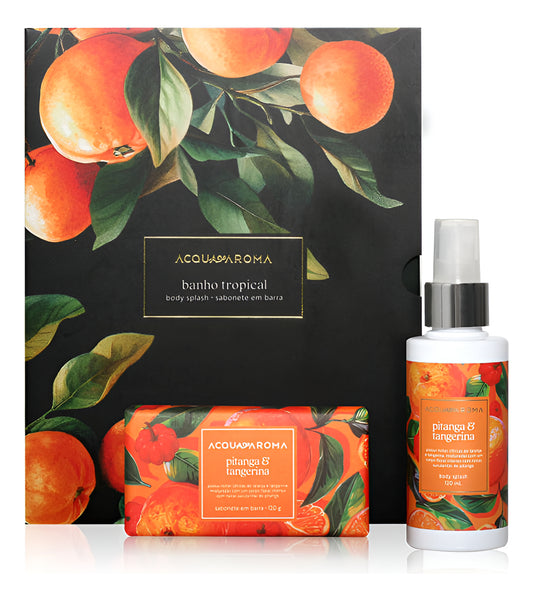 Kit Banho Tropical Pitanga e Tangerina – Acqua Aroma Linha Tropicaliza