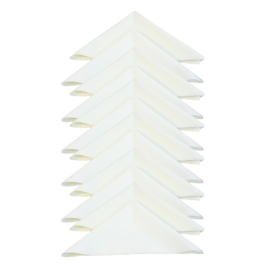 Kit com 12 Guardanapos Basic Palha 35 x 35 cm em Tecido Oxford