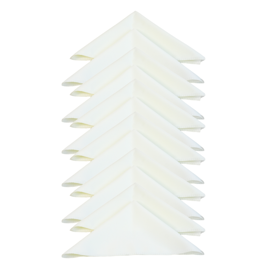 Kit com 12 Guardanapos Basic Palha 35 x 35 cm em Tecido Oxford