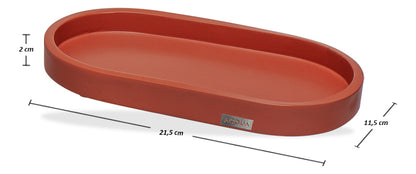 Bandeja Decorativa Oval Terracota – Acqua Aroma Essência da Terra