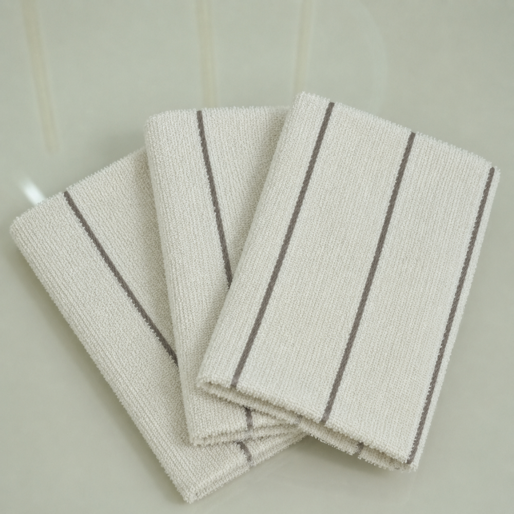 Kit 3 Panos de Copa Bonjour Palha 70cm x 45cm 100% Algodão Felpudo