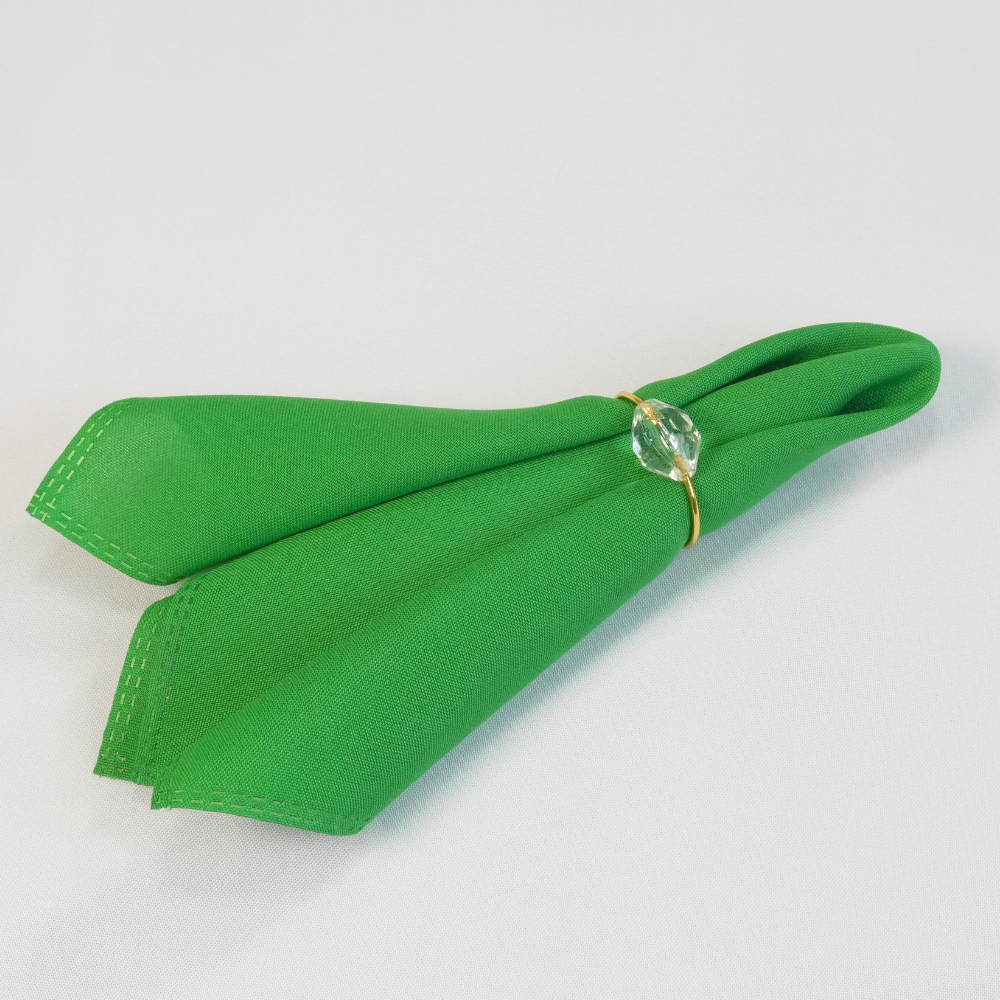 Kit com 8 Guardanapos Basic Verdes 35 x 35 cm em Tecido Oxford