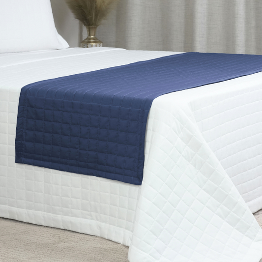 Peseira Copacabana King Azul Percal 300 Fios