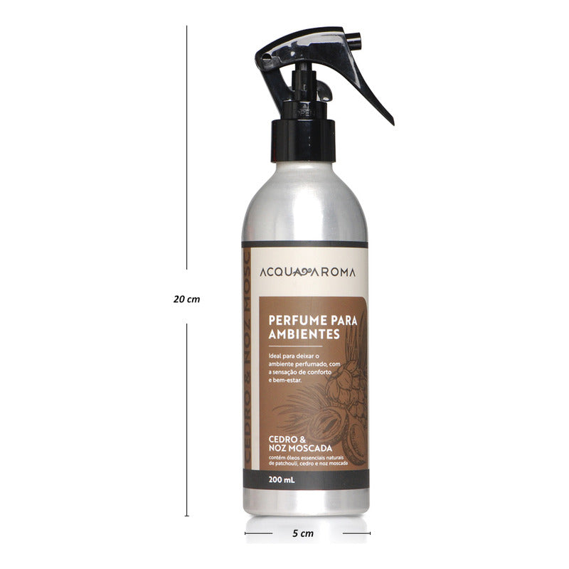 Home Spray Cedro e Noz Moscada 200ml – Acqua Aroma