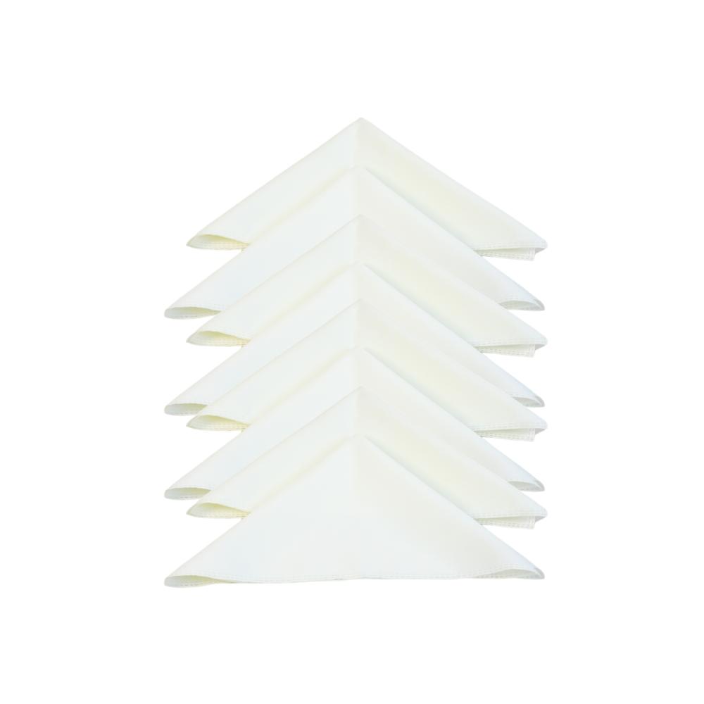 Kit com 8 Guardanapos Basic Palha 35 x 35 cm em Tecido Oxford