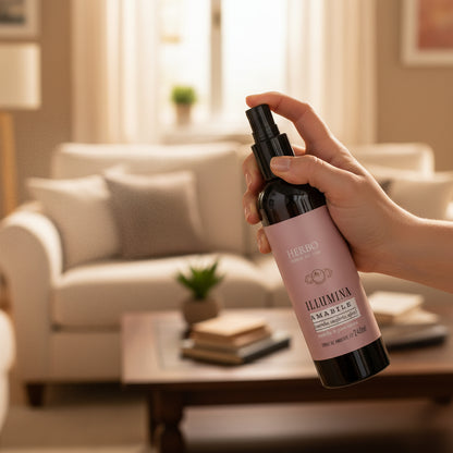 Home Spray Vanilla com Fava Tonka Amabile 240ml – Herbo Linha Illumina