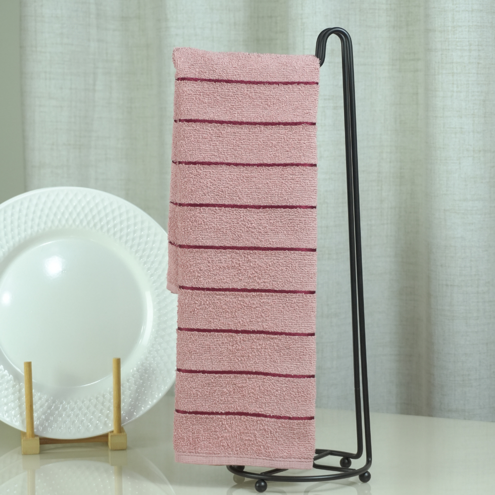 Kit 5 Panos de Copa Bonjour Rosa 70cm x 45cm 100% Algodão Felpudo