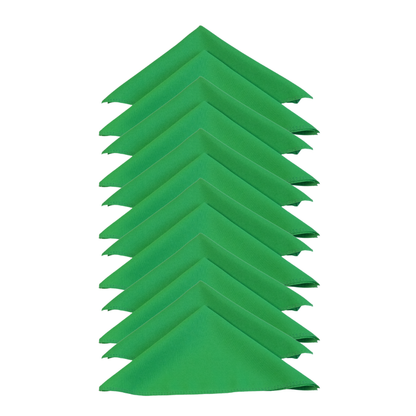 Kit com 12 Guardanapos Basic Verdes 35 x 35 cm em Tecido Oxford