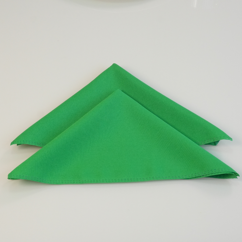Kit com 8 Guardanapos Basic Verdes 35 x 35 cm em Tecido Oxford