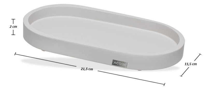 Bandeja Decorativa Oval Areia – Acqua Aroma Essência da Terra