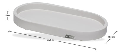 Bandeja Decorativa Oval Areia – Acqua Aroma Essência da Terra