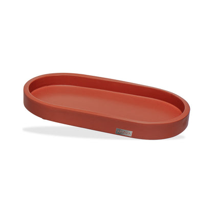 Bandeja Decorativa Oval Terracota – Acqua Aroma Essência da Terra