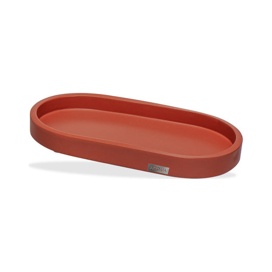 Bandeja Decorativa Oval Terracota – Acqua Aroma Essência da Terra