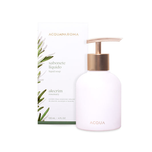 Sabonete Líquido Perfumado Alecrim 120ml, Acqua Aroma